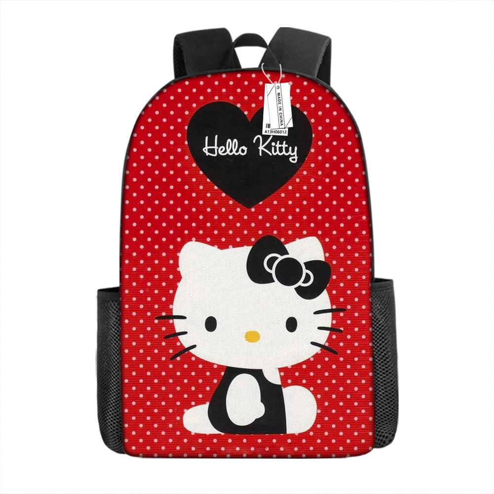 Hello Kitty Cartoon Backpack Ello Kitty Schoolbag Digital Printing Backpack
