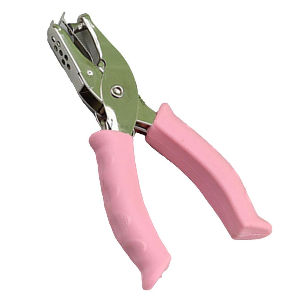 Μονή Διατρητική Μηχανή 6mm Χειρός Μεταλλική για Ετικέτες Χαρτιού με Λαβή με Λαστιχένια Λαβή για Σχολείο Σπίτι