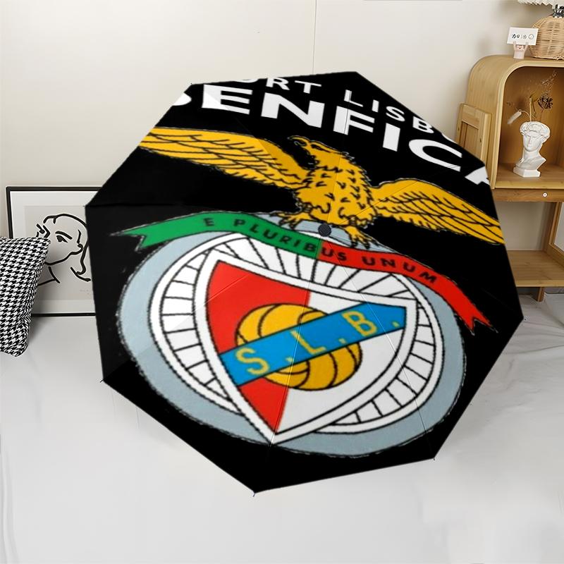 Benfica Theme Automatic Umbrella, Lightweight & Portable, 8 Rib, Perfect for Outdoor Travel, Birthdays, Christmas, Gifts.