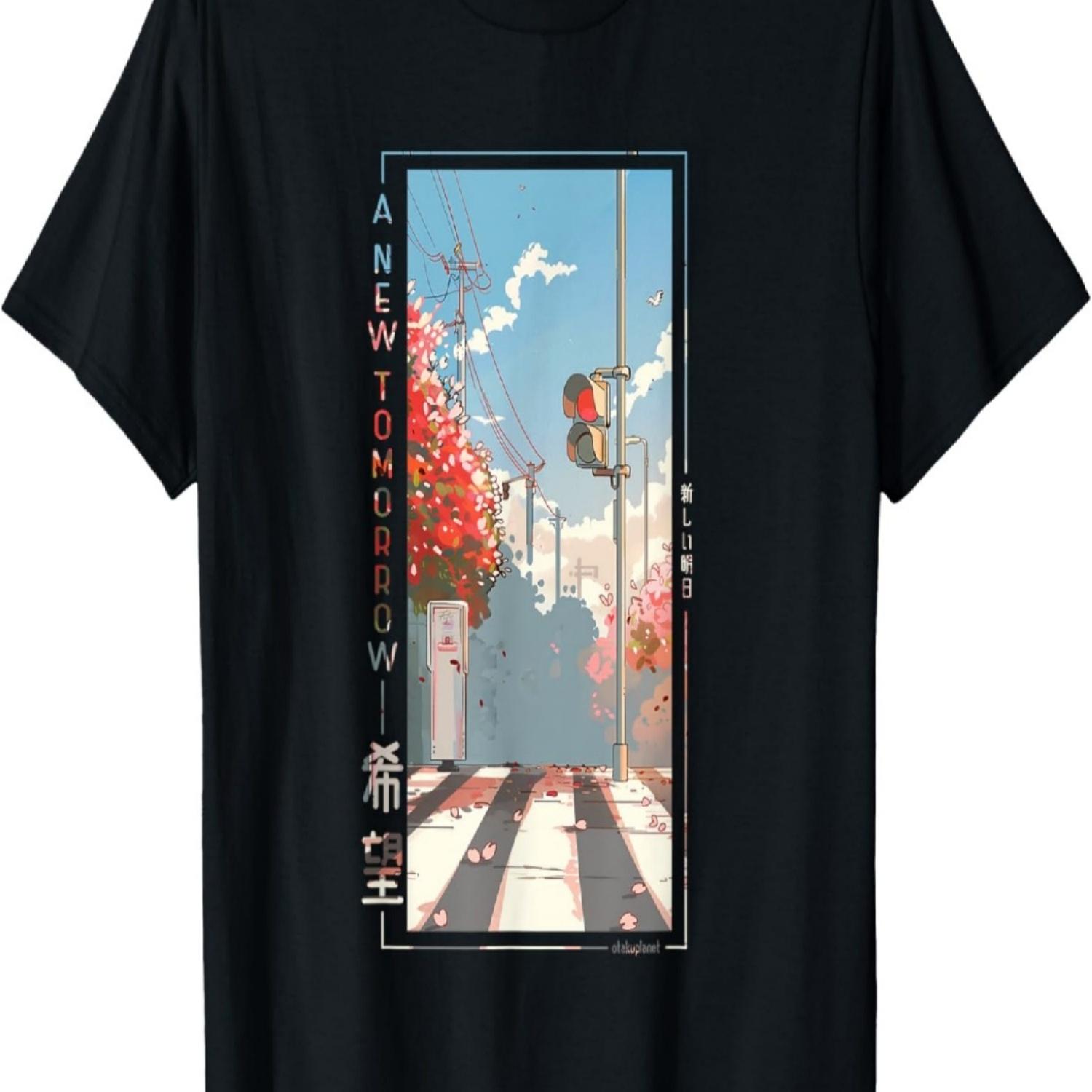 Korean Anime Retro Vibes Vaporwave in Hallyu Streetwear T-Shirt S чёрный