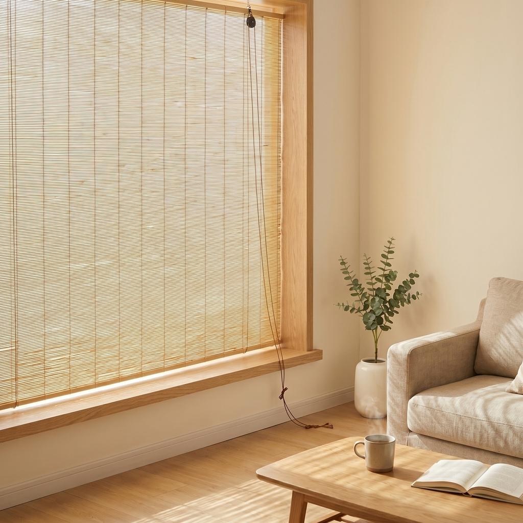 Wall Decoration Ceiling Straw Curtain, Cross-border Partition, Lifting  Curtain, Roller Blind