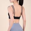 Color Block Women's Two-in-One Sports Bra with Slimming Back for Yoga, Dance, and Cycling