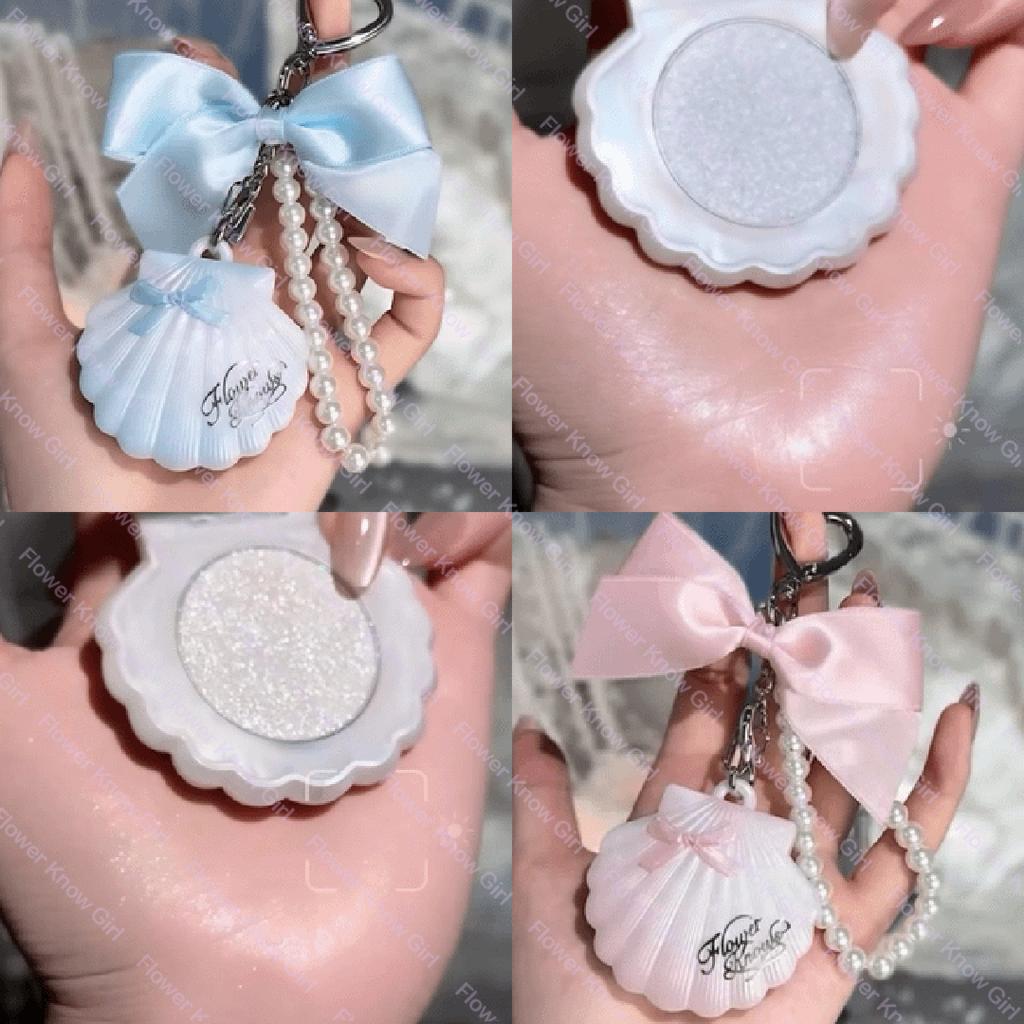 FlowerKnows Bunny Garden Tragbarer Lippenbalsam Gesichts Puder mit Rouge Highlighter Anhänger - Langanhaltende Make-up Dekoration