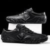 New 2025 Fashion Handmade Leather Casual Men Shoes Design Fall Sneakers Man Loafers Breathable Soft Flat Shoes Driving Shoes