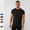 Mens Gym T Shirt Fitness Bodybuilding Slim Fit Muscle Short Sleeve Tee Plain Top Joggers Shirt Male Workout Clothes