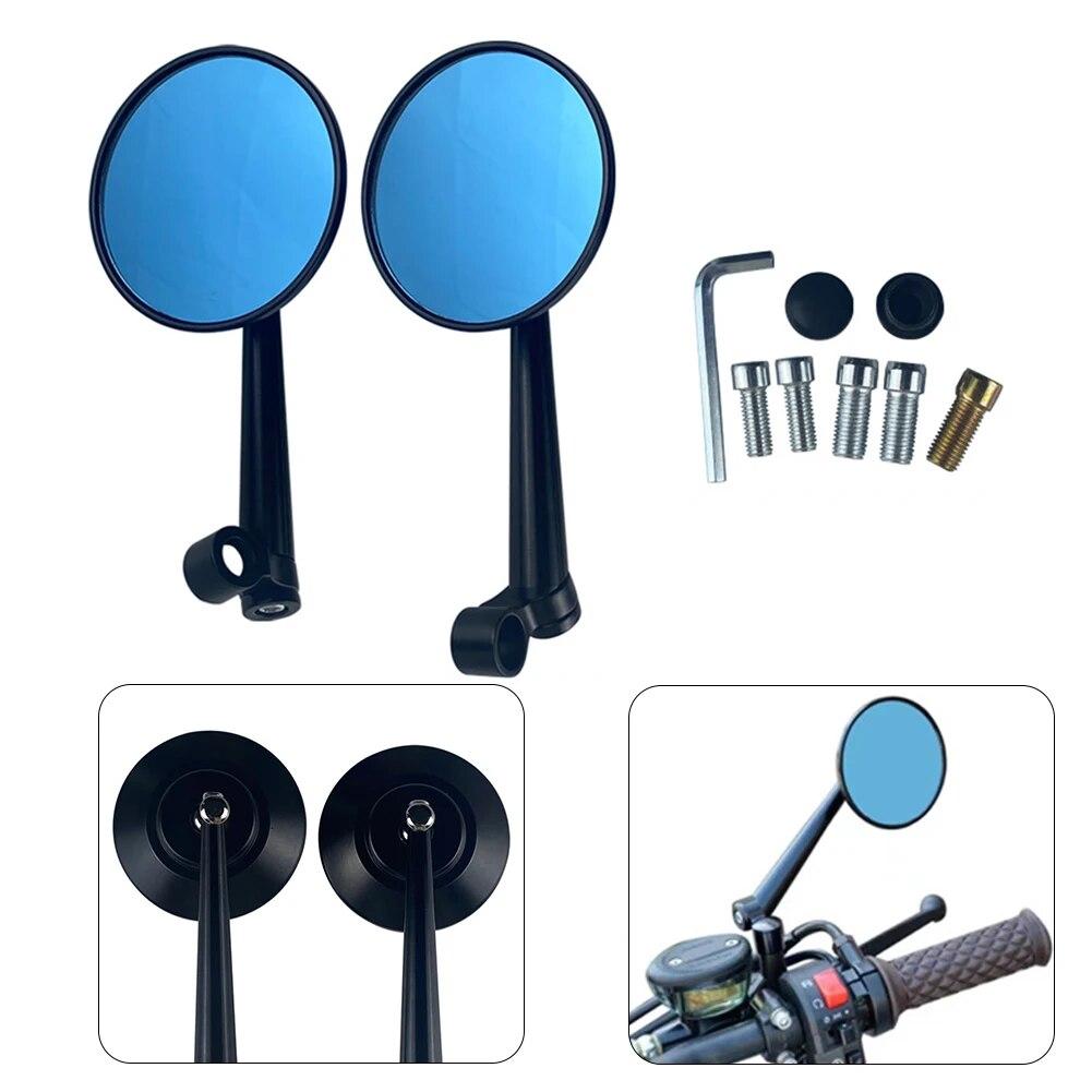 CNC Motorcycle Electric Mirror Round Side Rearview Mirror For Honda For Anti-fall Folding Round Mirror