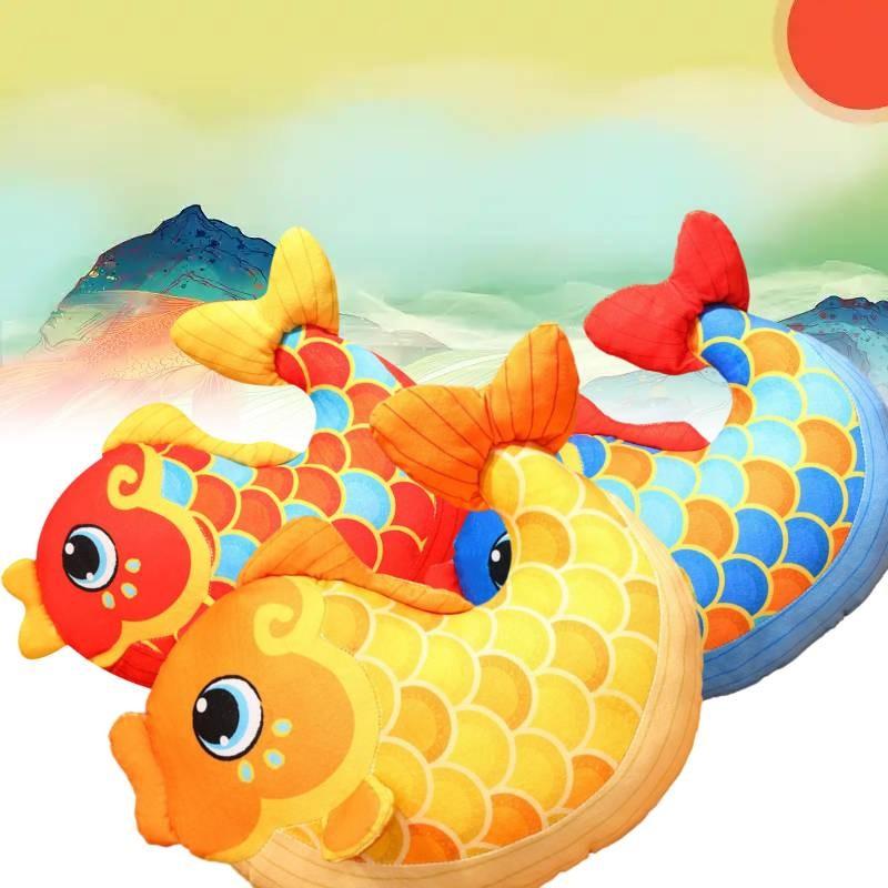 Adorable Large Red Koi Fish Plush Toy Soft Comforting Cuddly Decorative Pillow Gift
