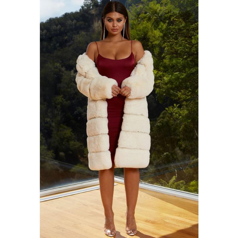 

Новая шуба из искусственного меха хлопковое пальто утолщенное длинное женское пальто тренч из первых рук стиль легкой роскоши S белый