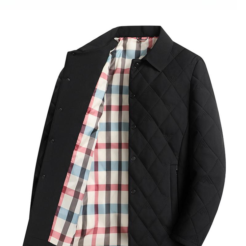 

Мужское зимнее пальто для мужчин среднего возраста, утолщенная осенне-зимняя куртка, одежда для пожилых 5XL чёрный