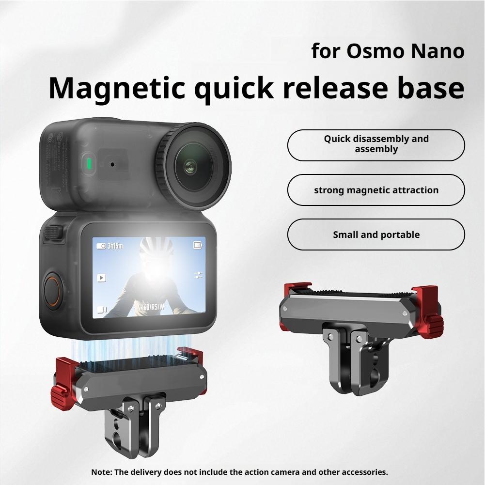 For DJI Osmo Nano Magnetic Quick-Release Base Foldable Portable Aluminum Alloy Easy Installation Removal Protects Base