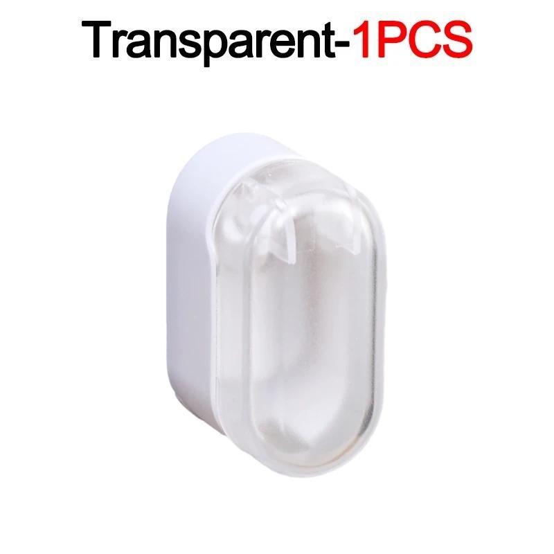 

1-5PCS Toothbrush Holder Dust-free Wall-Mounted Punch-free Storage Rack Space Saving Household Bathroom Toothbrush Organizer Box прозорий колір чорний