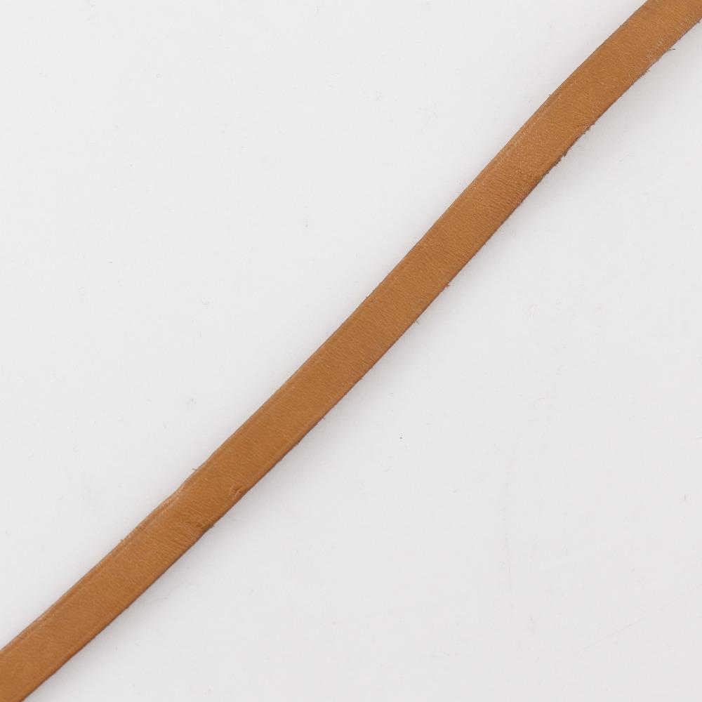 Hermes Appi 3 Bracelet Choker Brown/SilverHardware Leather 11g Unisex Used