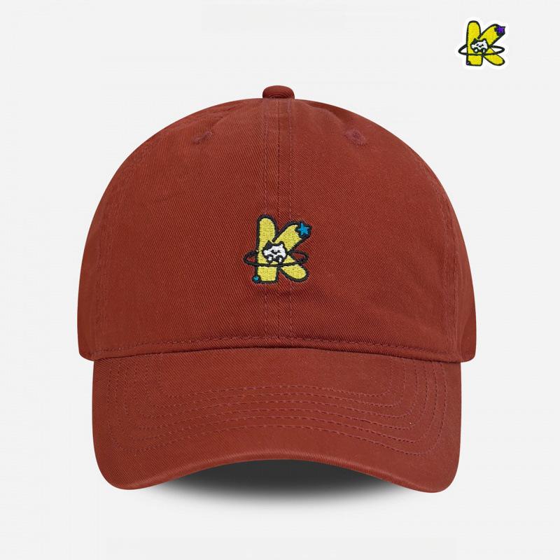 Anime Style Letter K Kitten Embroidery Baseball Cap Female Versatile Four Seasons Shade Cap Male