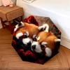 Red Panda and Rose pattern, automatic folding umbrella, portable and foldable design, 8 ribs, a Christmas or birthday gift.