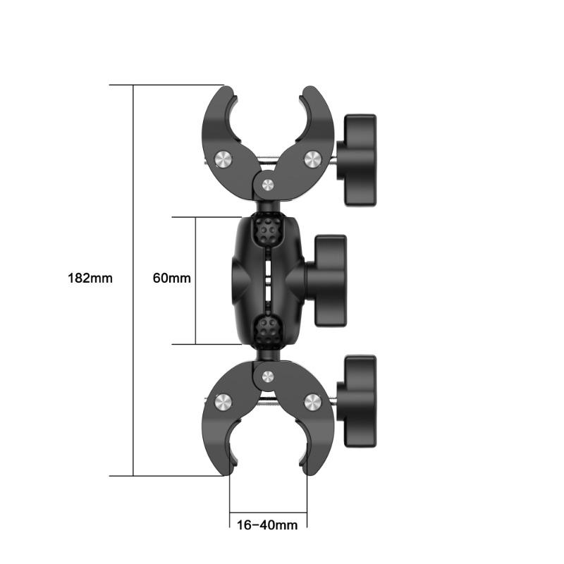 

Double Clip Crab Clamp Handlebar Mount for GoPro Insta360 One Motorcycle Bicycle Handlebar Clip Bracket Sports Camera Accessory