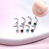 Straight Nose Stud L Nose Stud 5-character Nose Stud European and American Puncture Jewelry, Nose Ring