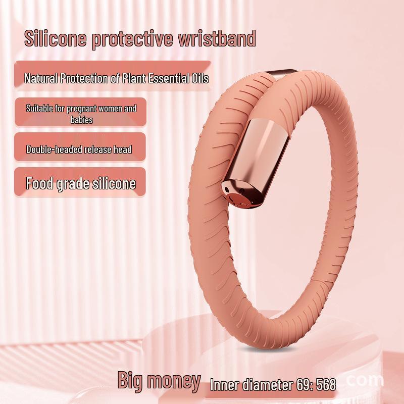 Silicone Essential Oil Release Wristband with Protective Minimalist Design