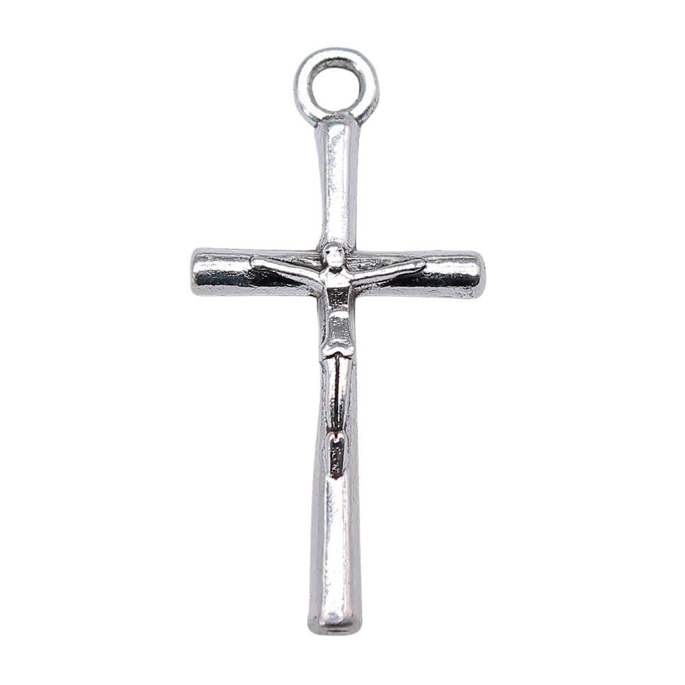 Pingentes de Cruz Clássica em Liga de Metal Multicor Para Joias Cristãs Minimalistas