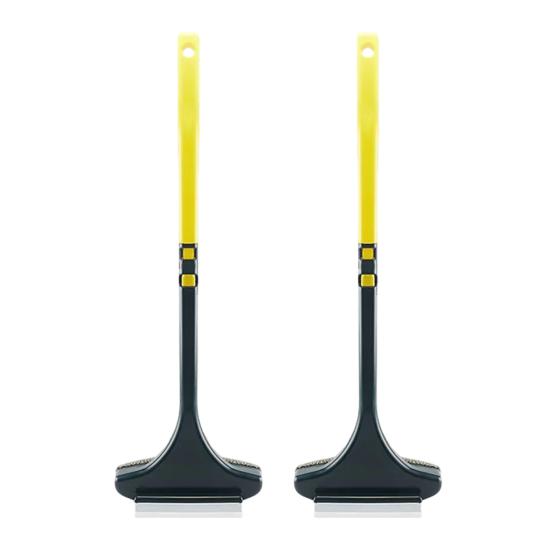 

2Pcs Screen Cleaning Brush with Extended Handle 2-in-1 Brush Scraper Design Outdoor Window Screen Cleaner 2pcs