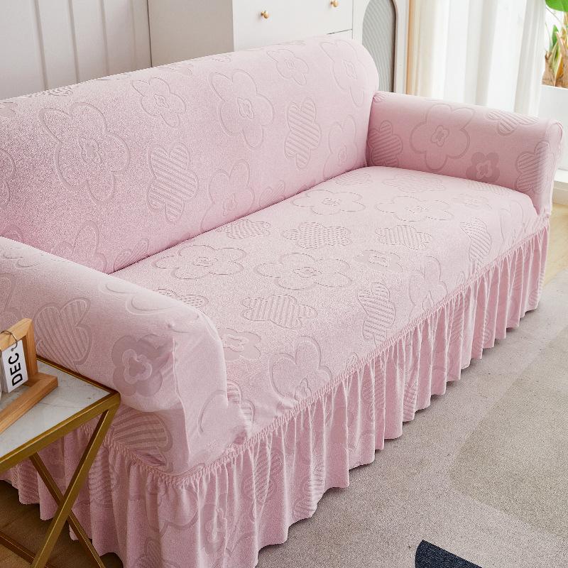 Thickened skirt jacquard sofa cover All-inclusive cover Full cover Sofa cover Universal non-slip and dust-proof sofa cover Clearance