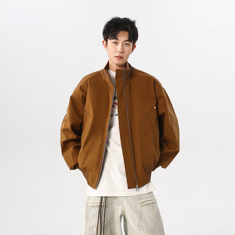 2026 Spring American High Street Loose Fit Men's Bomber Jacket – Versatile Casual Outerwear