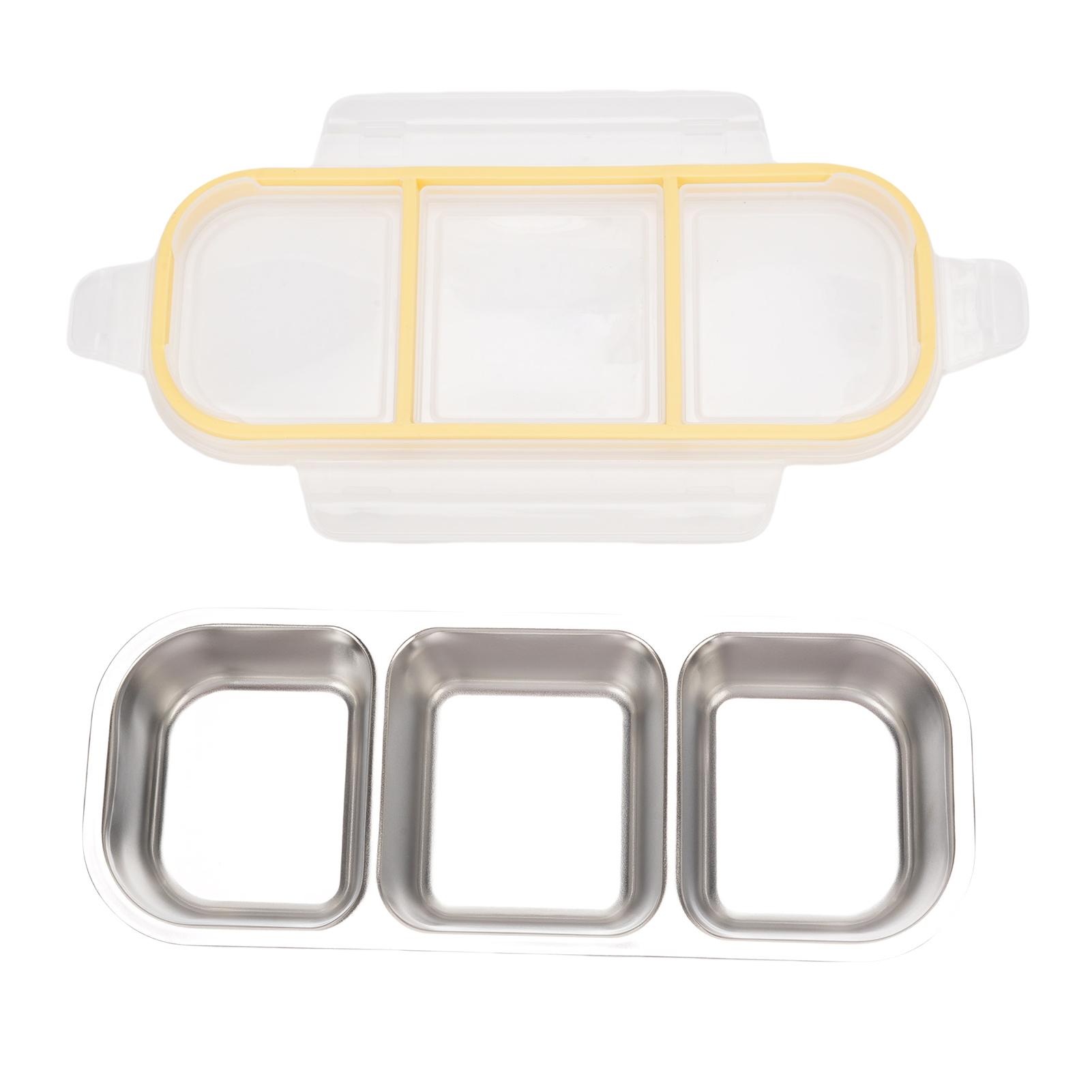 

Ланч-бокс из нержавеющей стали для взрослых, многосекционный контейнер для приготовления еды для кемпинга на открытом воздухе и диеты 600ml