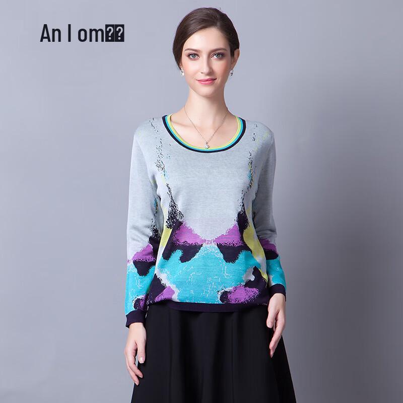 

Anlom Women s Long Sleeve Round Neck Knit Pullover 5XL