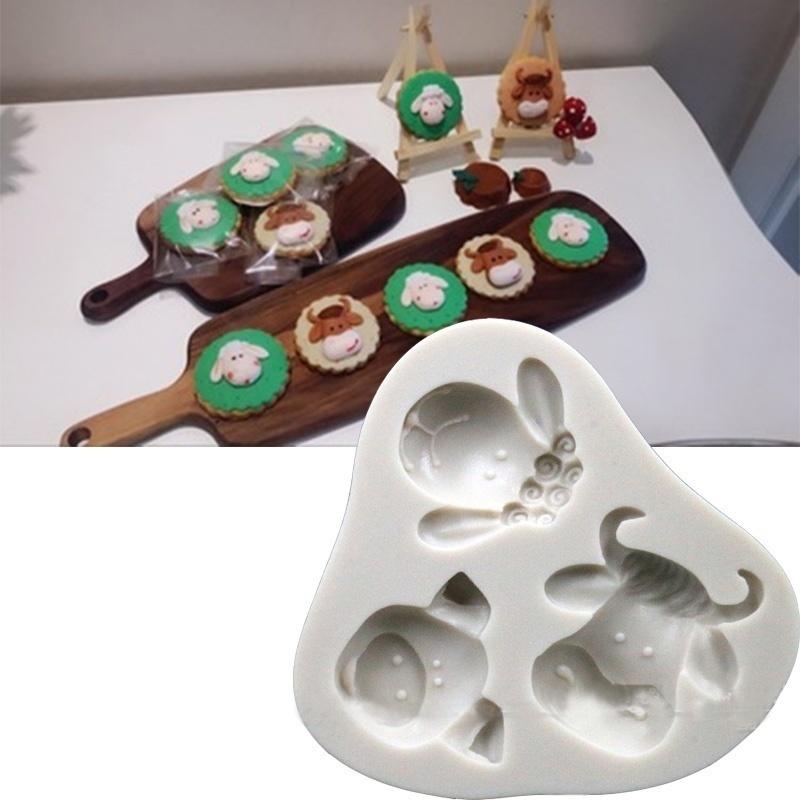 Animal Fruit 3D Silicone Mold Cake Decoration Fondue Chocolate Pastry Cookie Kawaii DIY French Mousse Dessert Baking Tools