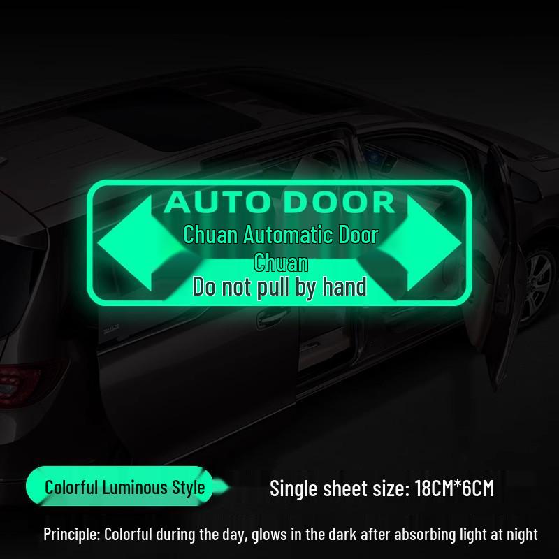 Electric Door Warning Sticker for Business Vans: Compatible with GL8, Odyssey, Elysion, VITO, Toyota Sienna