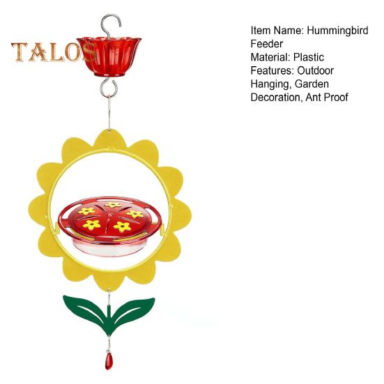 Venkovní závěsné krmítko pro kolibříky s květinovým designem Krmítko s nektarem pro volně žijící ptáky s mravenčím příkopem pro výzdobu zahradního dvorku