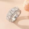 Huitan AA Cubic Zircon Gorgeous Wedding Rings for Women Luxury Crystal Rings Temperament Elegant Lady Accessories Party