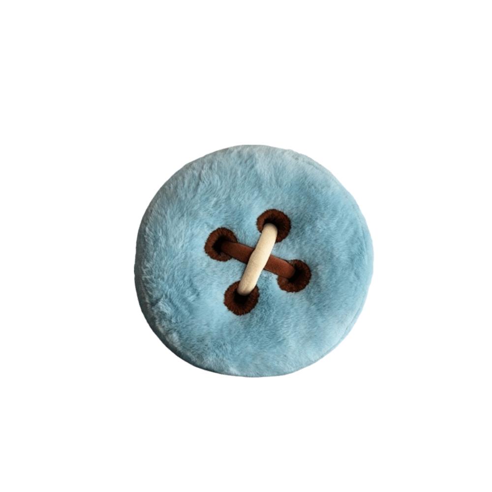 Soft Button Accent Pillow Fluffy Texture Sofa Cushion Creative Simulation Button Pillow Sofa Chair синий