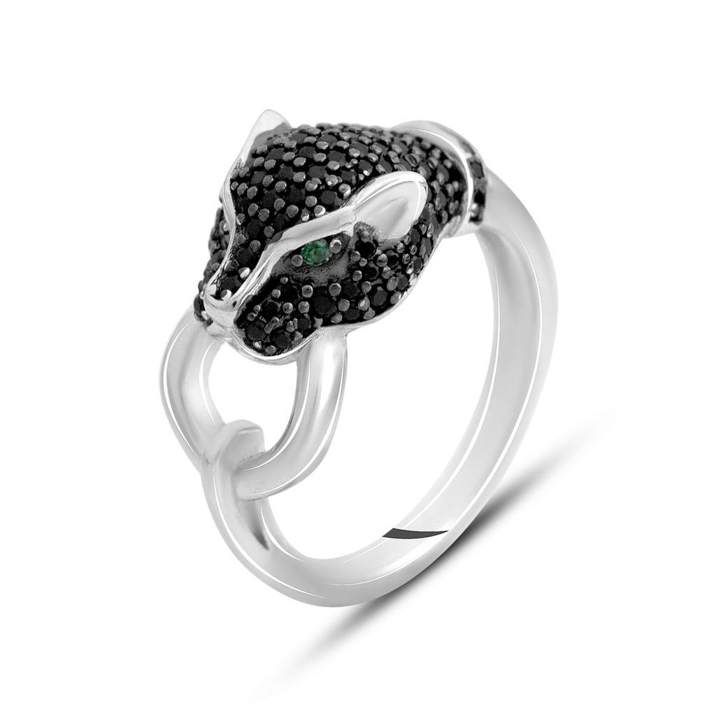 Silver Ring with Cubic Zirkonia, Product Weight 4.85 G (2143437)