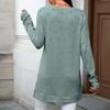 Women's T-Shirt Vintage Floral Print Round Neck Loose Long Sleeve Mid-Length Thumb Leak Top