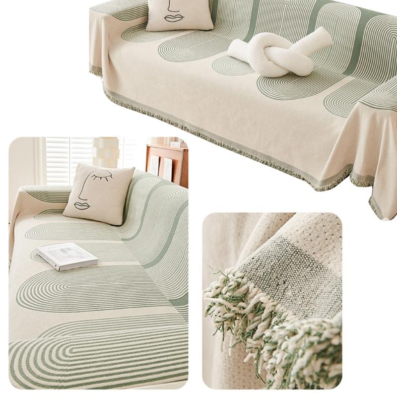 Multi Functional Sofa Throw Sofa Blanket Cover Bed Sheet Geometric Pattern for Home Decor and Outdoor Picnics Carpet