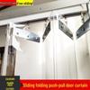 PVC Transparent Folding Sliding Curtain Door: Waterproof, Dustproof, Heat Insulation, Blocks Air Conditioning and Wind.