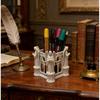 Vintage Gothic Cathedral Arch Angel Figurine Pen Holder 3D Printed Desk Organizer Aesthetic Decor for Makeup Brushes& Stationery