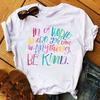 New Women T-Shirt 2023 Good Vibes Letters Fashion Top Female T Shirts Harajuku Streetwear O-Neck Short Clothes Ladies Tshirts