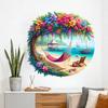 Tropical Beach View Bedroom Living Room Balcony Entrance Self-adhesive Sticker