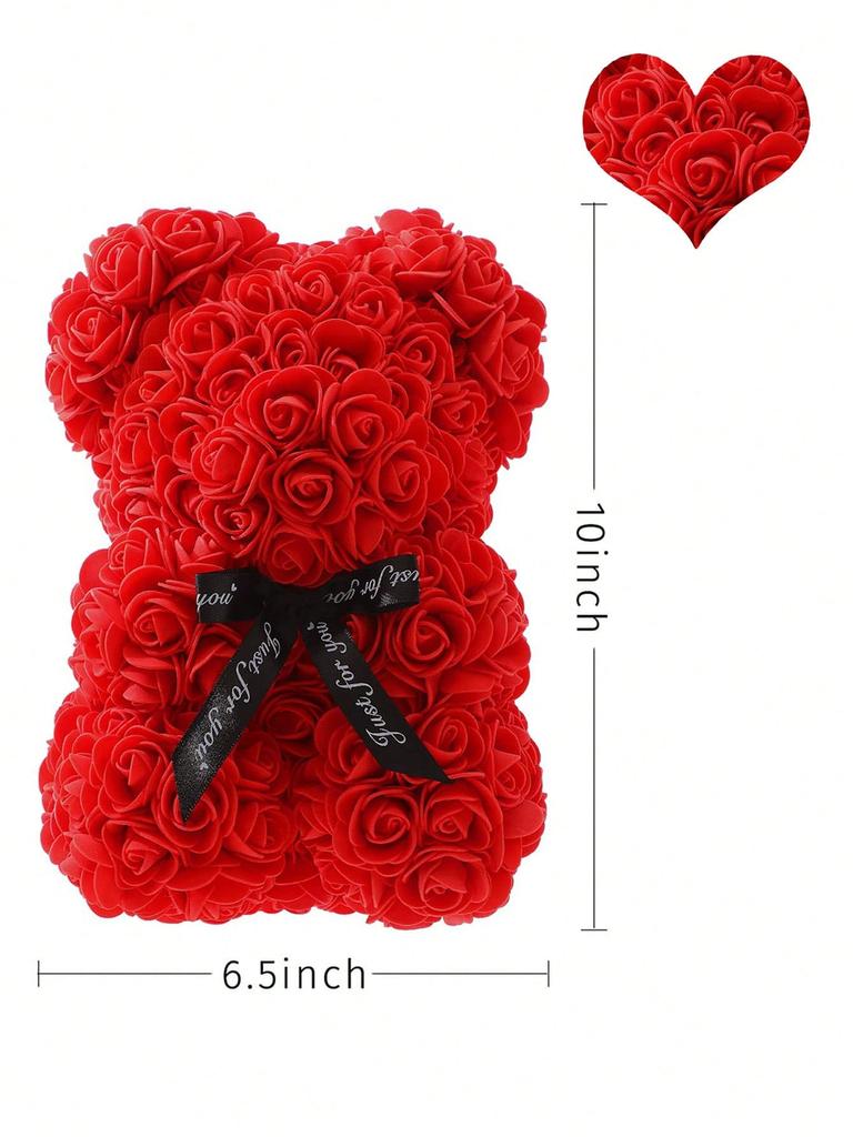 1pc 25m Artificial Flower Eternal Rose Teddy Bear for Mom Mother's Day Birthday Valentine's Day Anniversary Gifts & Decorations