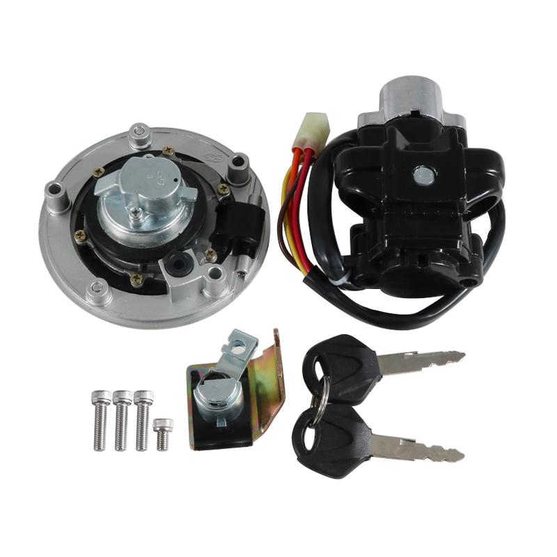 Motorcycle Ignition Switch Fuel Gas Cap Seat Lock Key Kit Fits for SV650 SV650A SV650SF SV650S SFV650 SV1000S SV1000 GSXR1000