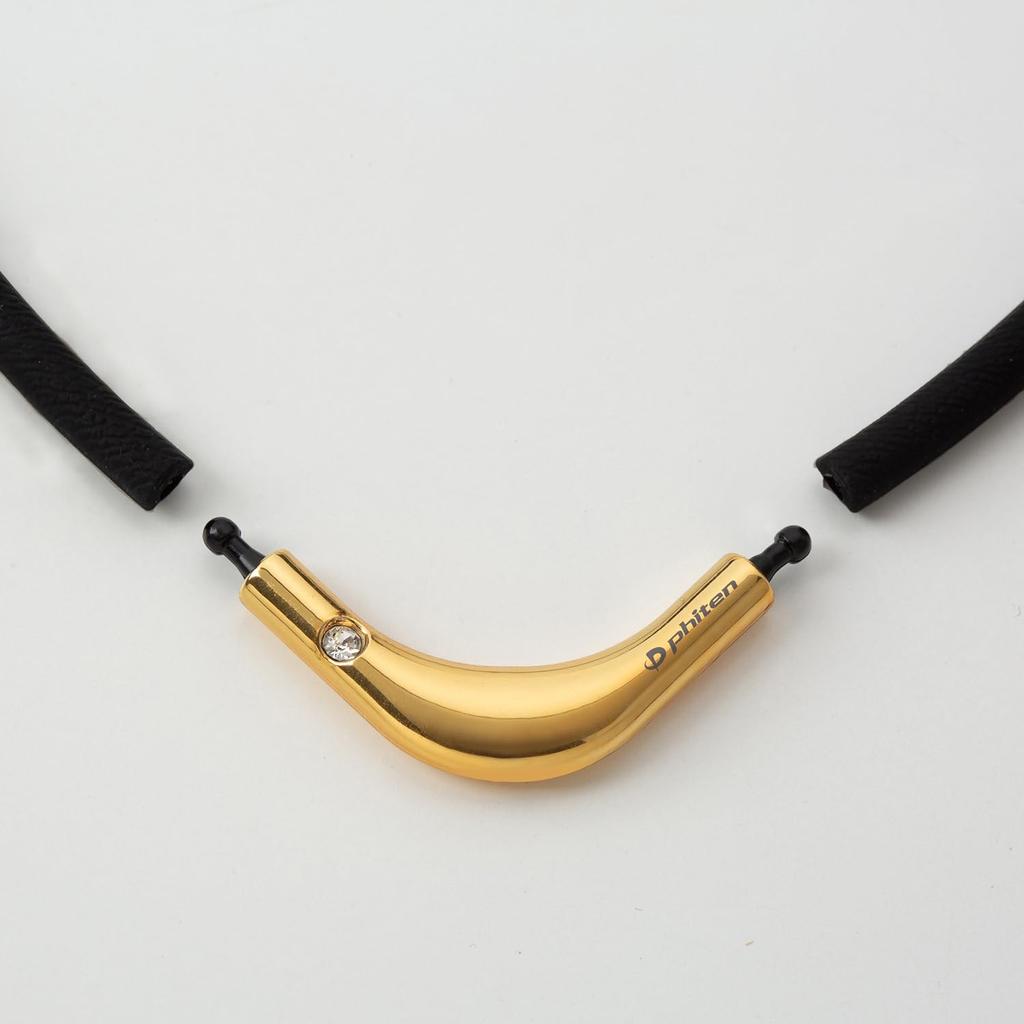 phiten RAKUWA Magnetic Titanium Necklace 55cm and Neck and Neck Blood Men and Women S- Black/Silver [Shoulder Relief] [Stiffness Relief] [Stiffness