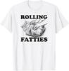Rolling Fatties Cat Funny Cute Cat Lover Kitten Owner Retro T-Shirt Unisex T-Shirt
