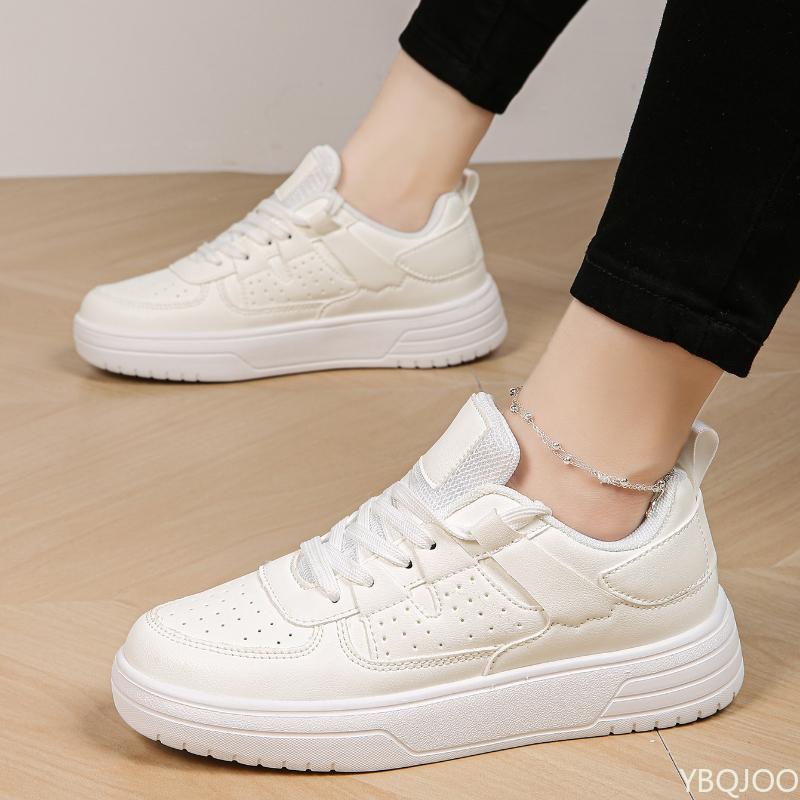 

Fashion Trendy Women s Single Shoe Thick Soled Couple s Soft Soled Comfortable Board Shoes Outdoor Casual Vulcanized Shoes Zapatos Mujer 44 белый