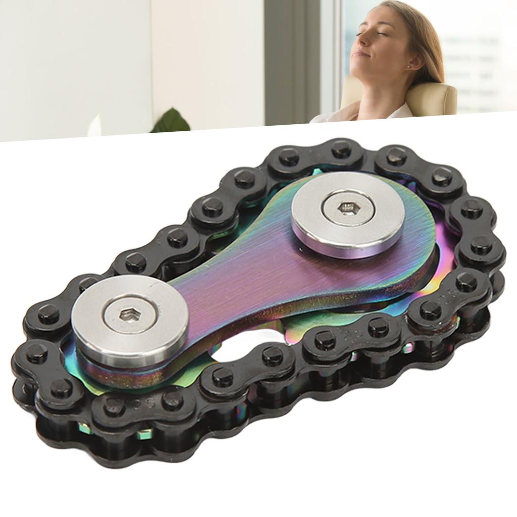 Detachable Fingertips Chains Sprockets Toys Stress Relief Stainless Steel Sensory Fingertips Bike Chains Toys for Travel