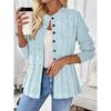 Women Knitted Cardigan Long Sleeve Button Down Cinched Waist Sweater Pink Casual Elegant Top