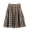 FOXEY Brown 39706 Check Skirt skirt 38 Brown Black CheckUsed