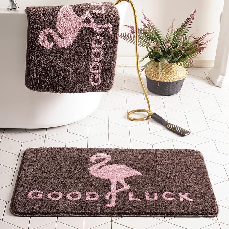 Geometric Bathroom Floor Mat Entrance Carpet Bedroom Door Toilet Door Mat Absorbent Foot Mat Bath