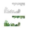 2 Sheet Tropical Plant Leaves Wall Sticker Green Plants Wall Decal For Home Bedroom Living Room Decor