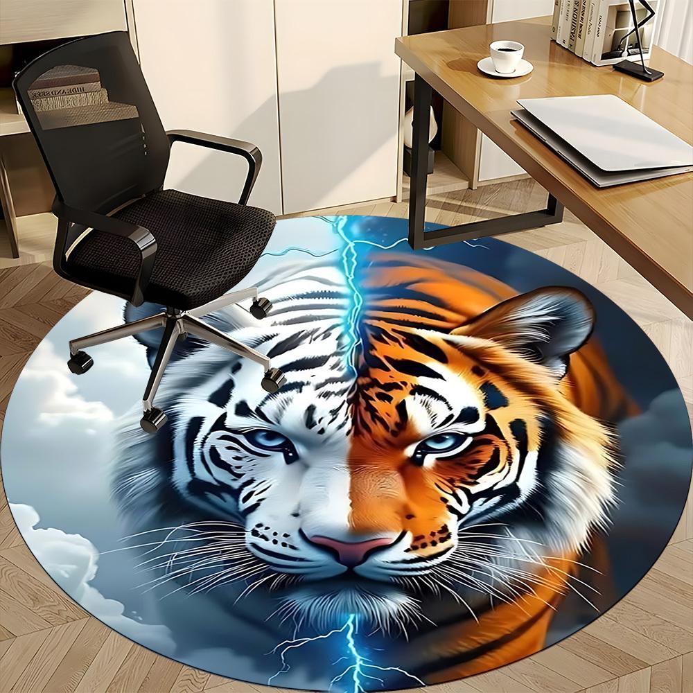 1pc Tiger Face Chair Carpet for Office, , Non-slip carpet, Very suitable for offices, farmhouses,Outdoor carpet yy251120023